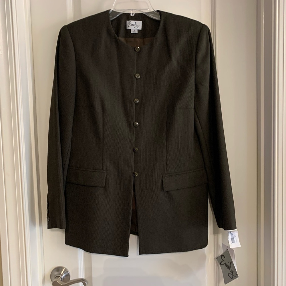 Emily Green and Black Houndstooth Skirt Suit